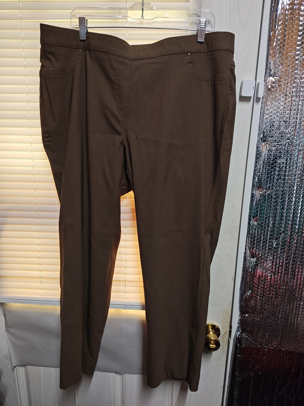 Brown Straight-Leg Women's Pants